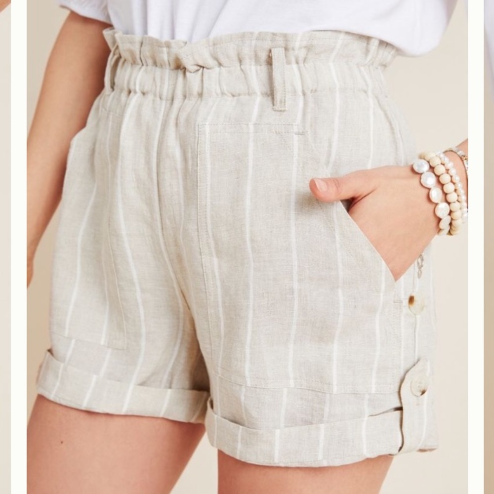 NWT Anthropologie Sanctuary Ava Linen Shorts - Picture 2 of 9